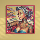 Inkl. Racing Girl Poster