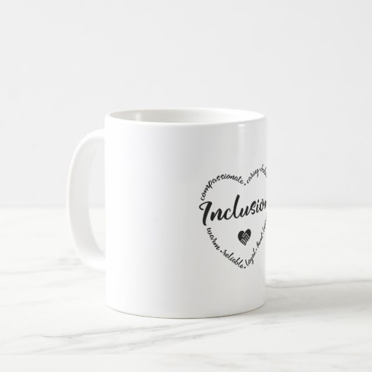 Inklusion, Diversity Kaffeetasse (Vorderseite Links)