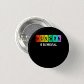 Inklusion Elemental LGBT Flag Les Gay Bi Trans Pri Button (Vorne & Hinten)