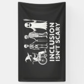 Inklusion ist kein beängstigender Skelettlehrer Banner (Vertikal)
