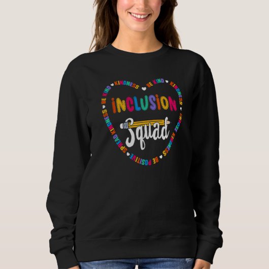 Inklusionskollektorteam wird Kind-Schullehrer Sweatshirt (Vorderseite)