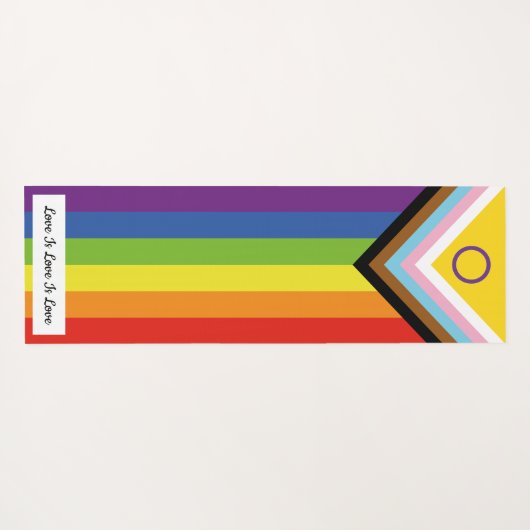 Inklusiv-Inklusivflagge | Name und Meldung | Yogamatte (Rückseite (Horizontal))