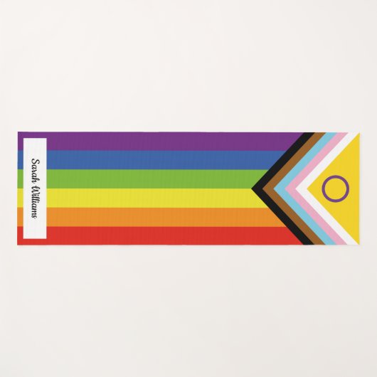Inklusiv-Inklusivflagge | Name und Meldung | Yogamatte (Vorderseite (Horizontal))