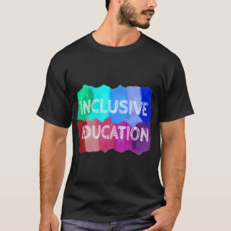 Inklusive Bildung malt Junge T-Shirt