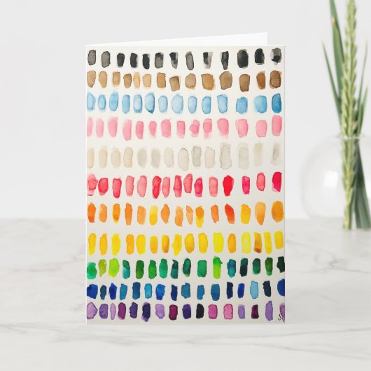 Inklusive Flag-Aquarellkarte für LGBT+ Dankeskarte (Vorderseite)