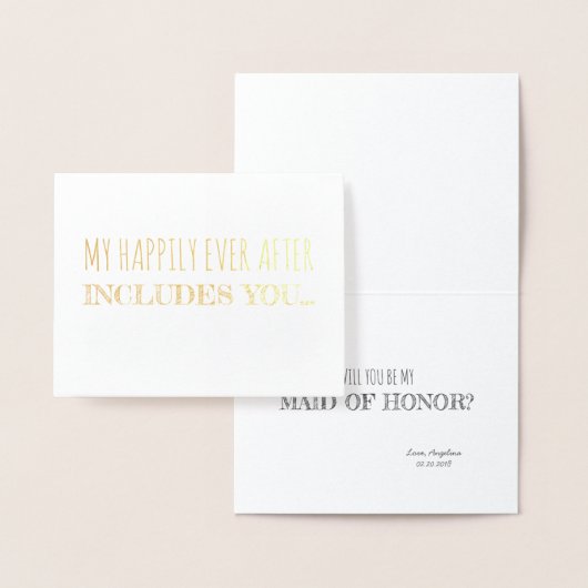 Inklusive | Funny Bridesmaid Vorschlag Folienkarte (Anzeige)