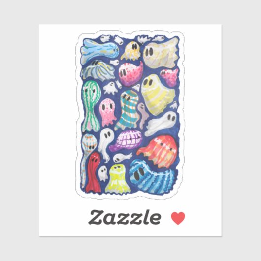 Inklusive Geister Aufkleber (Blatt)