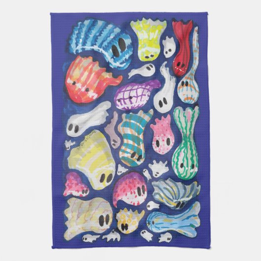 Inklusive Geister Geschirrtuch (Vertikal)