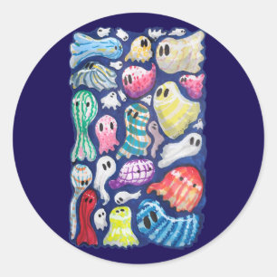 Inklusive Geister Runder Aufkleber