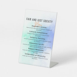 Inklusive Gemeinschaft für Fairness und Taucher Sockelschild