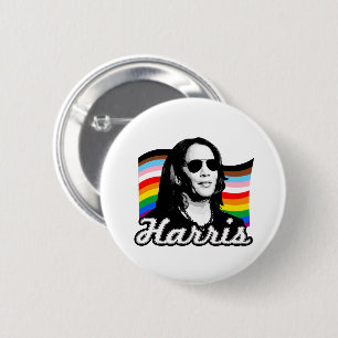Inklusive Harris-Flagge Button