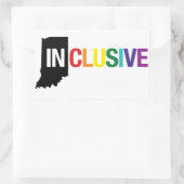 Inklusive Indiana | Aufkleber, Regenbogen Rechteckiger Aufkleber (Tasche)
