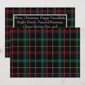 Inklusive Karierte Urlaubskarte Einladung (Vorne/Hinten)