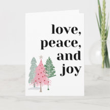 Inklusive Liebe, Peace und Joy Holiday Card