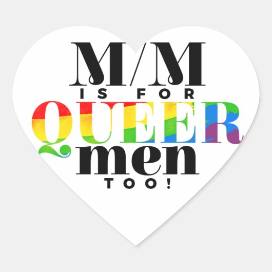 Inklusive M/M-Heart-Sticker Herz-Aufkleber (Vorderseite)