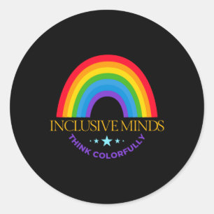 Inklusive Minds denken farbig Aufkleber