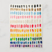 Inklusive Pride Flag Watercolor-Postkarte für LGBT Postkarte (Vorderseite)