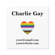 Inklusive Pride LGBTQ Gay Rainbow Business Card