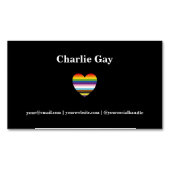 Inklusive Pride LGBTQ Rainbow Magnet Business Card (Vorderseite)