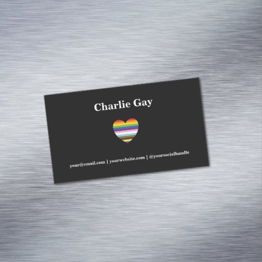 Inklusive Pride LGBTQ Rainbow Magnet Business Card (Beispiel)