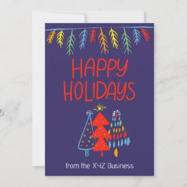 Inklusive Rainbow Garland Tree Holiday Card Feiertagskarte