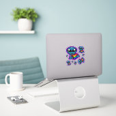 Inklusive Rainbow Pride Alien Stickers Aufkleber (Laptop auf Schreibtisch)
