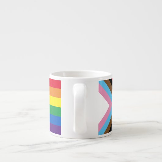 Inklusive Regenbogen Lgbtq Gay Diversity-Flagge Espressotasse (Rückseite)
