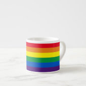 Inklusive Regenbogen Lgbtq Gay Diversity-Flagge Espressotasse (Vorderseite Rechts)