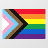 Inklusive Regenbogen Lgbtq Gay Diversity-Flagge Fensteraufkleber (Blatt)