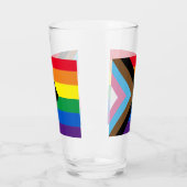 Inklusive Regenbogen Lgbtq Gay Diversity-Flagge Glas (Links)
