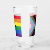 Inklusive Regenbogen Lgbtq Gay Diversity-Flagge Glas (Rechts)