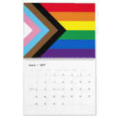 Inklusive Regenbogen Lgbtq Gay Diversity-Flagge Kalender (Mär 2027)