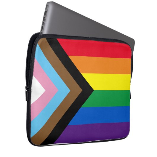 Inklusive Regenbogen Lgbtq Gay Diversity-Flagge Laptopschutzhülle (Vorne Rechts)