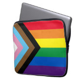 Inklusive Regenbogen Lgbtq Gay Diversity-Flagge Laptopschutzhülle (Vorderseite Links)