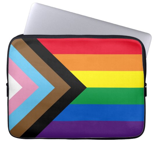 Inklusive Regenbogen Lgbtq Gay Diversity-Flagge Laptopschutzhülle (Vorderseite)