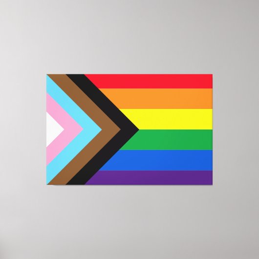 Inklusive Regenbogen Lgbtq Gay Diversity-Flagge Leinwanddruck (Vorderseite)