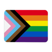 Inklusive Regenbogen Lgbtq Gay Diversity-Flagge Magnet (Horizontal)