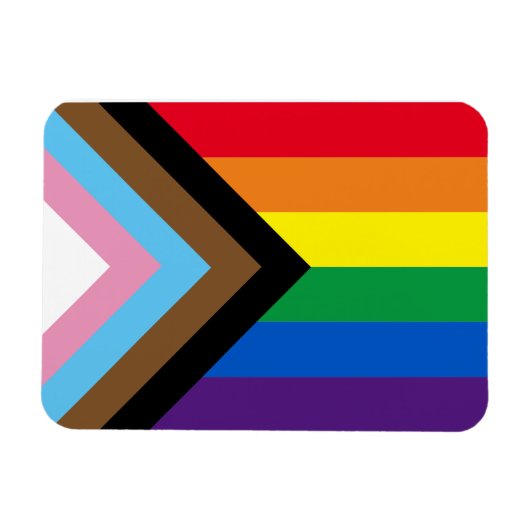 Inklusive Regenbogen Lgbtq Gay Diversity-Flagge Magnet (Horizontal)