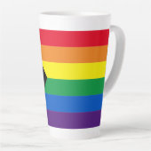 Inklusive Regenbogen Lgbtq Gay Diversity-Flagge Milchtasse (Rechte Ecke)