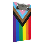 Inklusive Regenbogen Lgbtq Gay Diversity-Flagge Mini Klemmbrett (Schrägansicht)