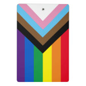 Inklusive Regenbogen Lgbtq Gay Diversity-Flagge Mini Klemmbrett (Rückseite)