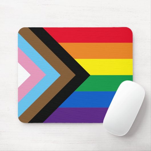 Inklusive Regenbogen Lgbtq Gay Diversity-Flagge Mousepad (Mit Mouse)