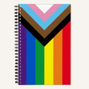 Inklusive Regenbogen Lgbtq Gay Diversity-Flagge Notizblock