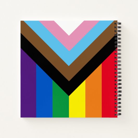 Inklusive Regenbogen Lgbtq Gay Diversity-Flagge Notizblock (Rückseite)