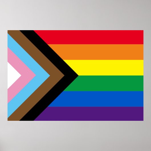 Inklusive Regenbogen Lgbtq Gay Diversity-Flagge Poster (Vorne)