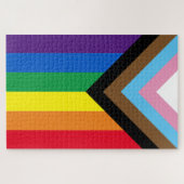 Inklusive Regenbogen Lgbtq Gay Diversity-Flagge Puzzle (Horizontal)