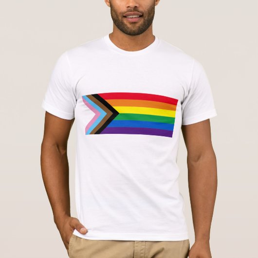 Inklusive Regenbogen Lgbtq Gay Diversity-Flagge T-Shirt (Vorderseite)