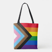 Inklusive Regenbogen Lgbtq Gay Diversity-Flagge Tasche (Rückseite)