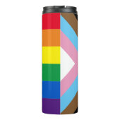 Inklusive Regenbogen Lgbtq Gay Diversity-Flagge Thermosbecher (Rückseite)