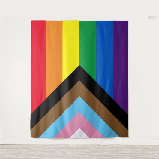 Inklusive Regenbogen Lgbtq Gay Diversity-Flagge Wandteppich (Vorderseite)